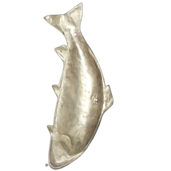 Fish shape metal serving platter vintage Coastal Nautical Decor Di… - Picture 3 of 9